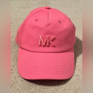 NWT MICHAEL KORS Women’s Signature Logo Adjustable Cotton Baseball Hat in Pink